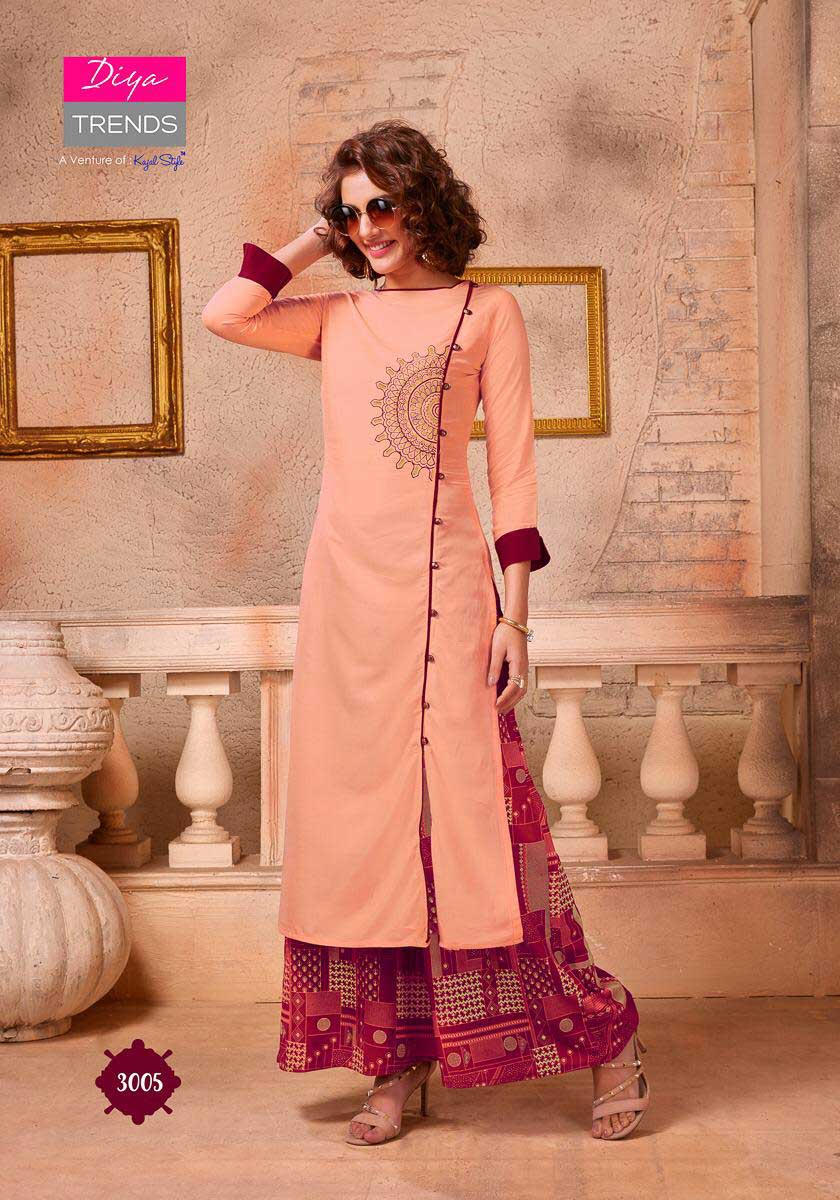 Biba's Vol-3 Diya Trends Rayon Palazzo Kurti Biba's Vol-3 Diya Trends Rayon Palazzo Kurti